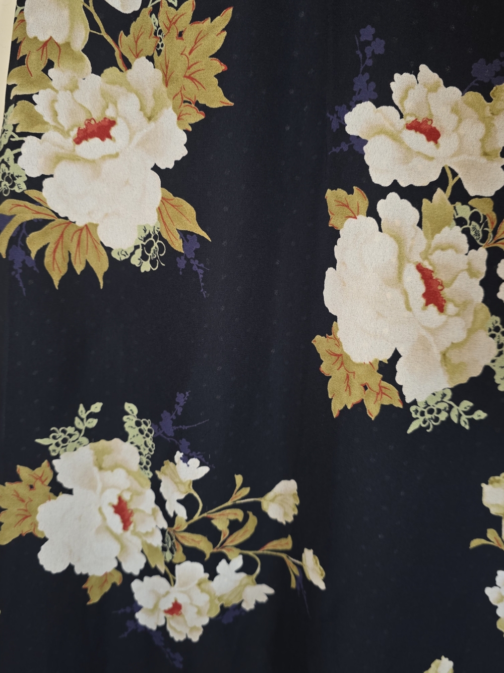 Reversible‎ Polka Dot Floral Midi/Maxi Skirt Navy Chiffon Boho Cottagecore 2x/3x - Picture 9 of 9